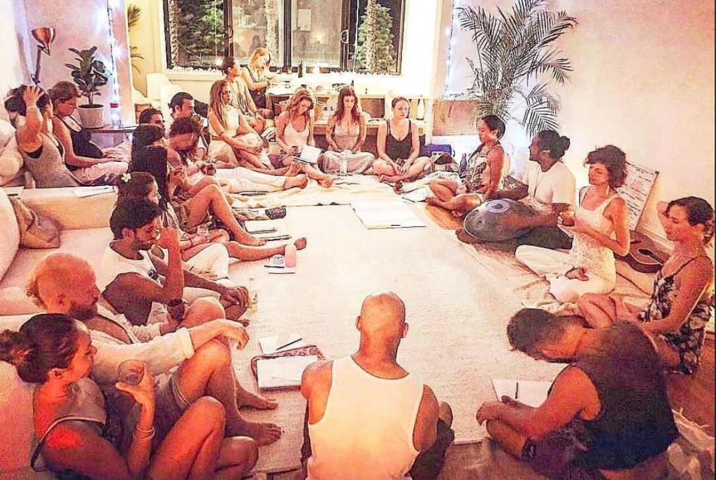 Indoor circle workshop gathering
